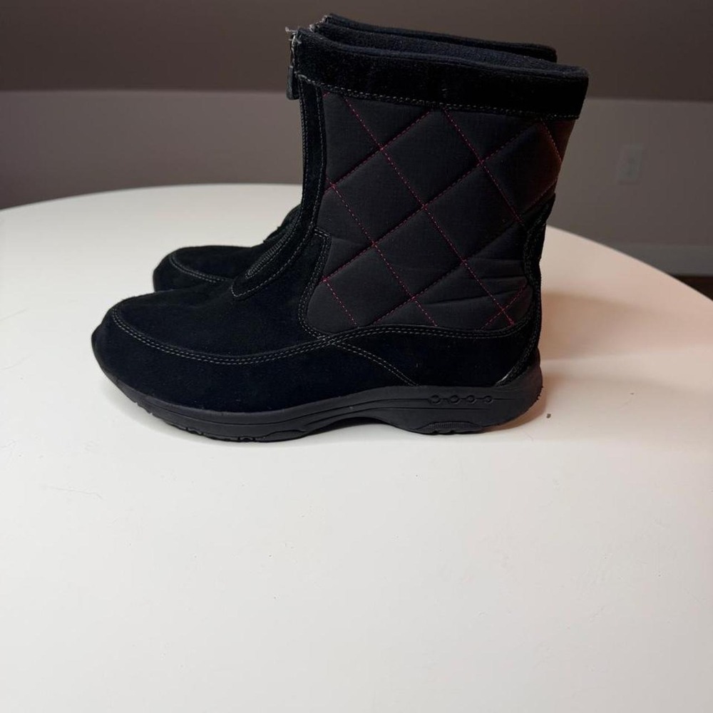 Easy Spirit Treetops Black Quilted Winter Boots Women's Size 8 M Blokecore